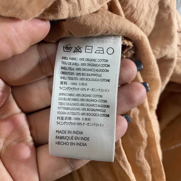 Cleobella Maxi Dress Small Tan Button-Up Short Sleeve Shirtdress Revolve - Picture 13 of 15